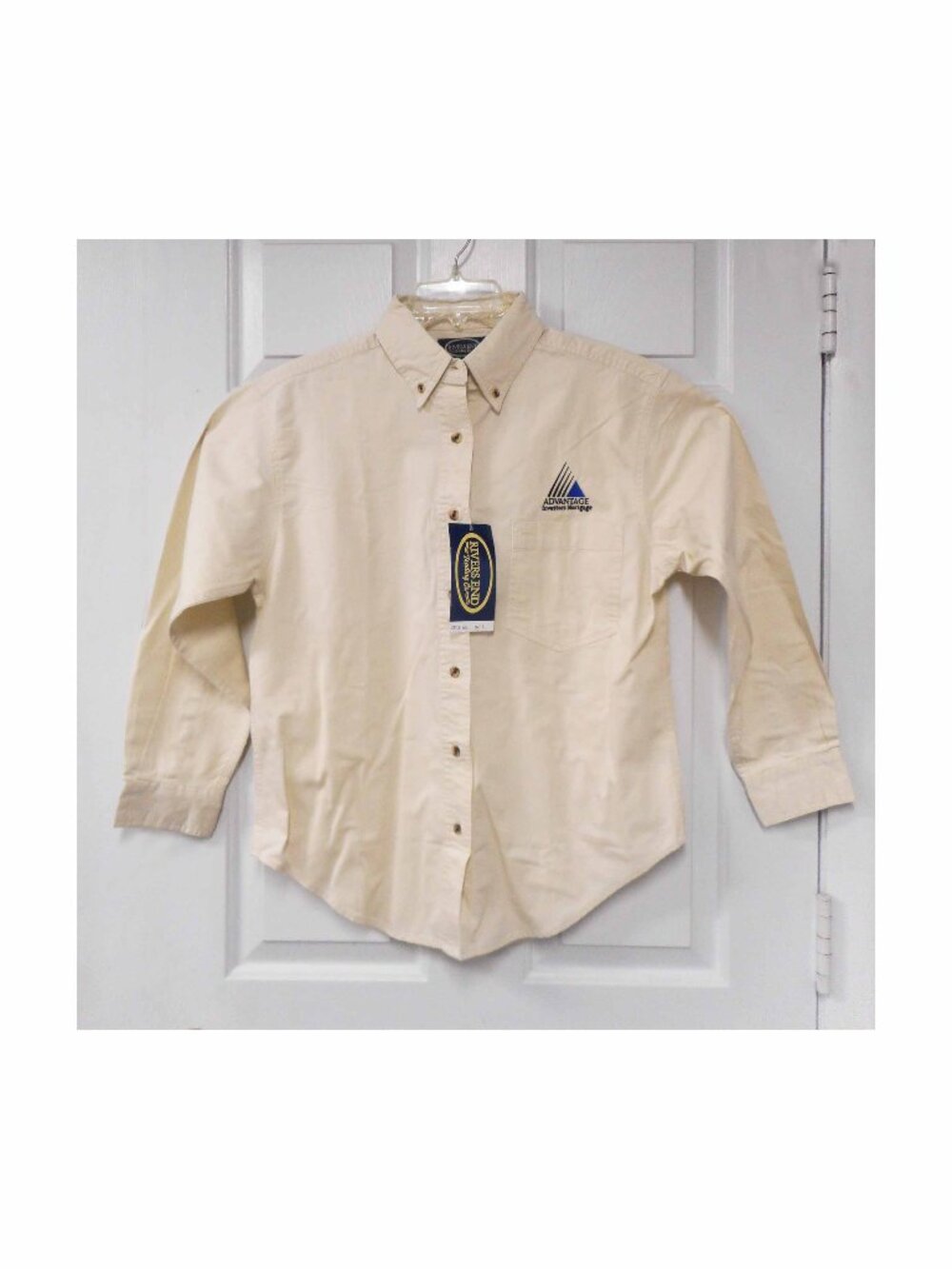 NWT Rivers End Trading Co. Button Down Shirt - Womens Small Long Sleeve - Beige